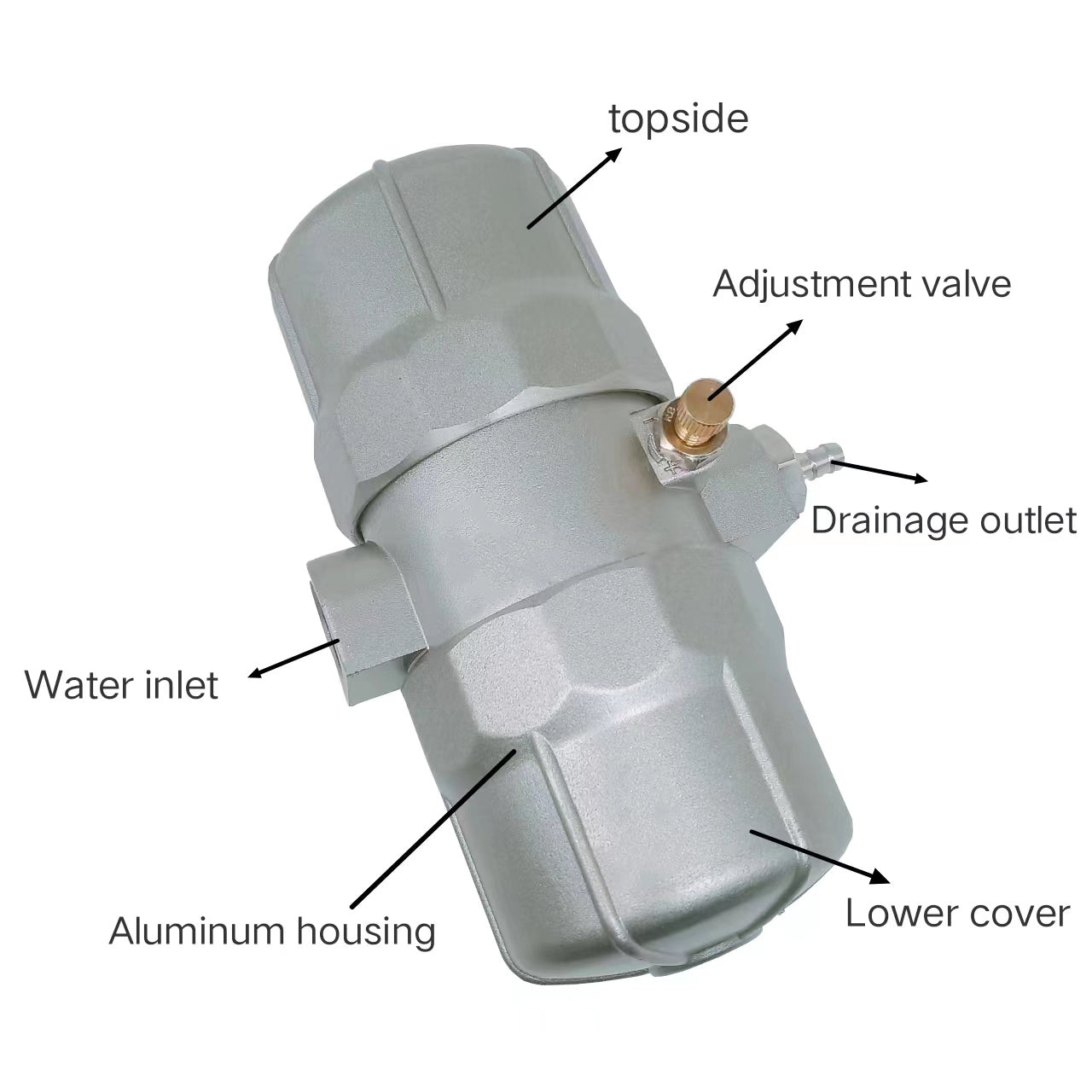 Pneumatic Drainer PA-68 for Air Compressor Tank Automatic/Auto Drainage Air Pump Drain Valve Anti-Clogging with 8MM Connectors to Send Raw Material Tape