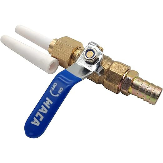 Ceramic Sandblasting Gun Assembly: Nozzle Tip (1/8" ID), Bracket, Brass Ball Valve and Connector 2Pcs Grinding Nozzle Tip Replacement,Valve Type Sandblaster Gun