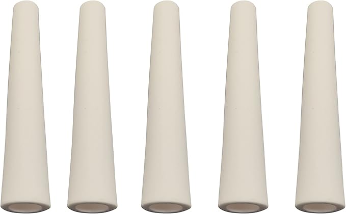 Cone Ceramic Sandblasting Nozzle Air Siphon Sandblasting Gun White Ceramic Nozzle 5/32"Bore,2-13/32”Length （5 Piece）