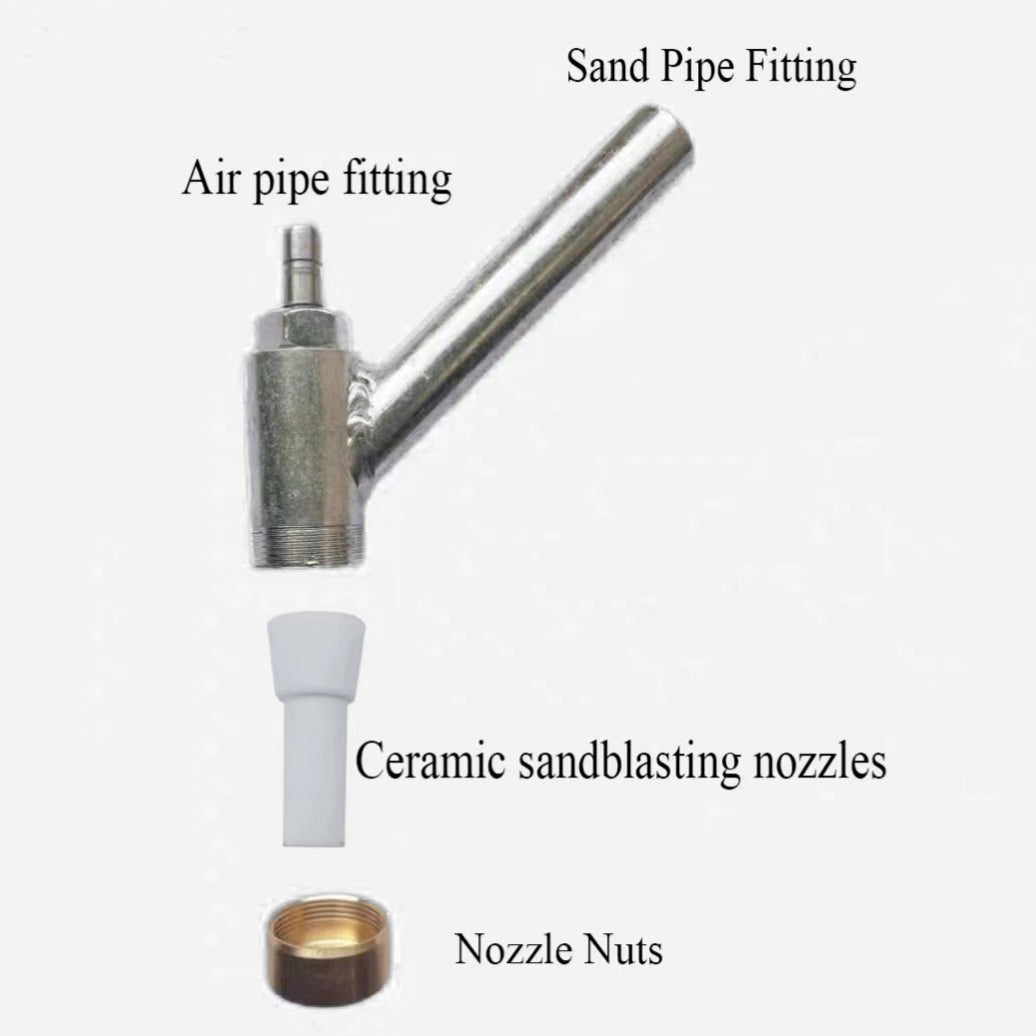 Sand Blaster Gun Head Wear-resistant Flared Mouth White Ceramic Sandblasting Gun Nozzle Pneumatic Rust Removal Sandblast Machine Nozzles 5 pcs