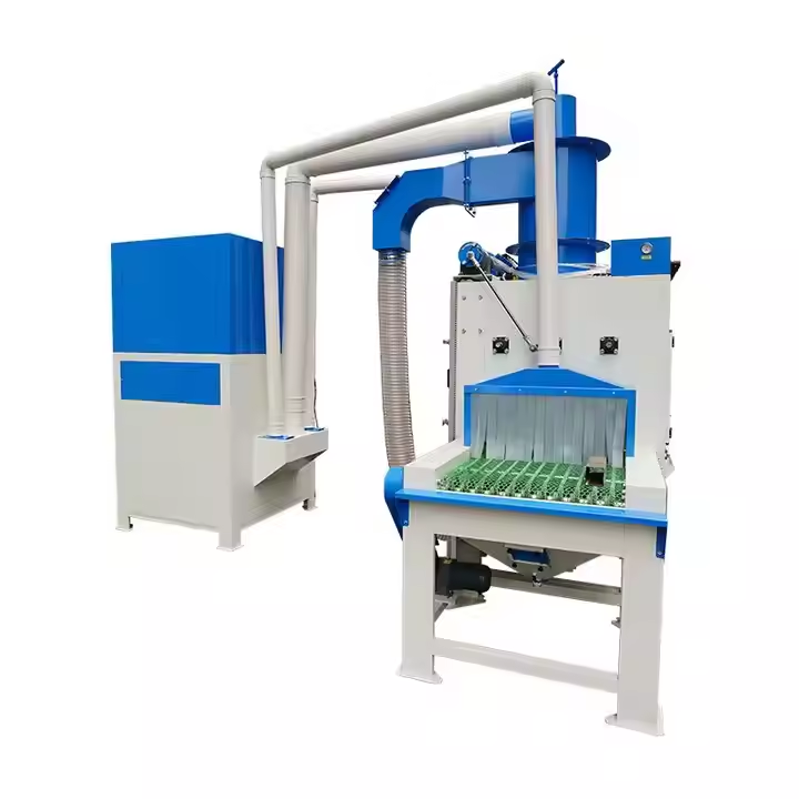 Automatic Continuous Conveyor Sandblasting Machine for Flat Shape Metal Plates