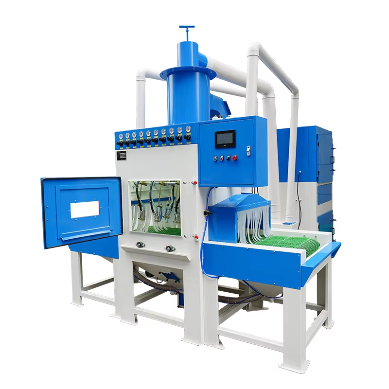 Automatic Continuous Conveyor Sandblasting Machine for Flat Shape Metal Plates